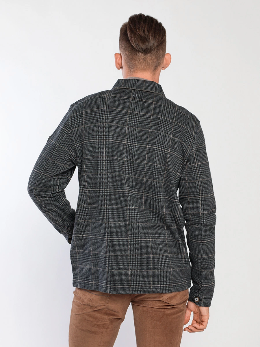 Рубашка свободного кроя в клетку